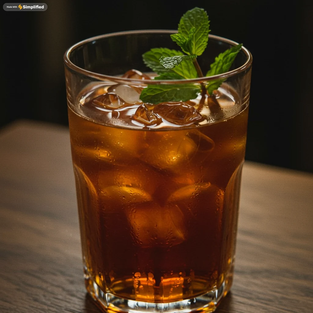 Iced Date Tea with Mint